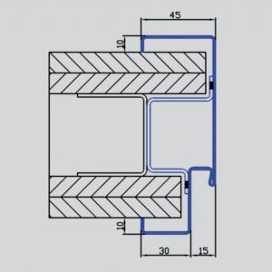 NOVOFERM gipszkarton falba építhető acél ajtótok GK 875x2125x100mm
